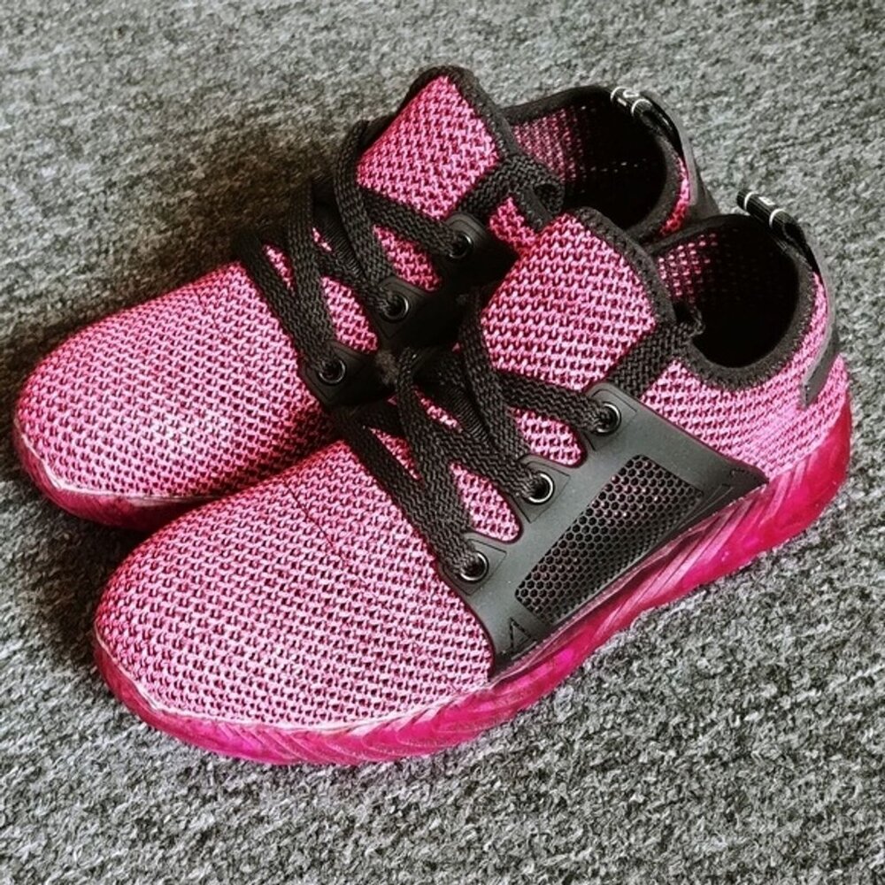 7.5 Steel Toe Safety Shoes - Women's - Pink - Breathable - Lightweight - Picture 3 of 4